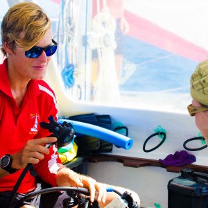 a group of people sitting at a table