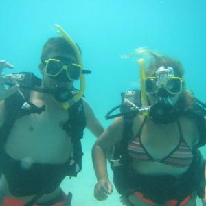 a person swimming in the water